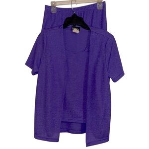 🌹Whirlaway Frocks Purple Two-Piece Skirt Set